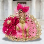 laddu gopal pink dress image Akbazar