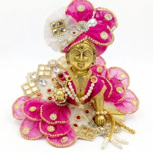 laddu gopal pink dress image Akbazar